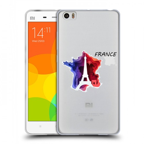 Полупрозрачный дизайнерский силиконовый чехол для Xiaomi Mi Note Флаг Франции