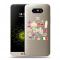 Полупрозрачный дизайнерский пластиковый чехол для LG G5 Флаг Италии