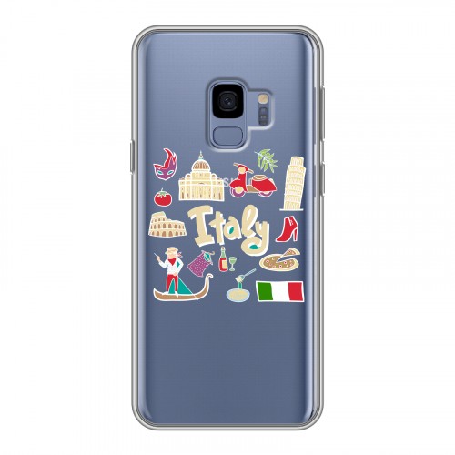 Полупрозрачный дизайнерский пластиковый чехол для Samsung Galaxy S9 Флаг Италии