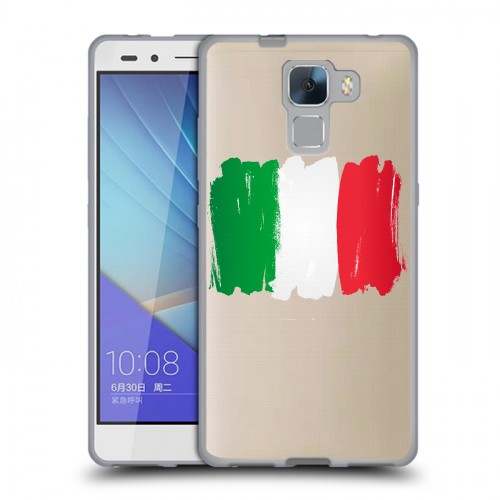 Полупрозрачный дизайнерский пластиковый чехол для Huawei Honor 7 Флаг Италии