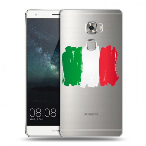 Полупрозрачный дизайнерский пластиковый чехол для Huawei Mate S Флаг Италии
