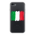 Полупрозрачный дизайнерский силиконовый с усиленными углами чехол для Iphone 7 Флаг Италии