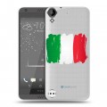 Полупрозрачный дизайнерский пластиковый чехол для HTC Desire 530 Флаг Италии