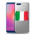 Полупрозрачный дизайнерский пластиковый чехол для Huawei Honor View 10 Флаг Италии