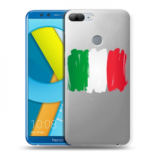 Полупрозрачный дизайнерский пластиковый чехол для Huawei Honor 9 Lite Флаг Италии