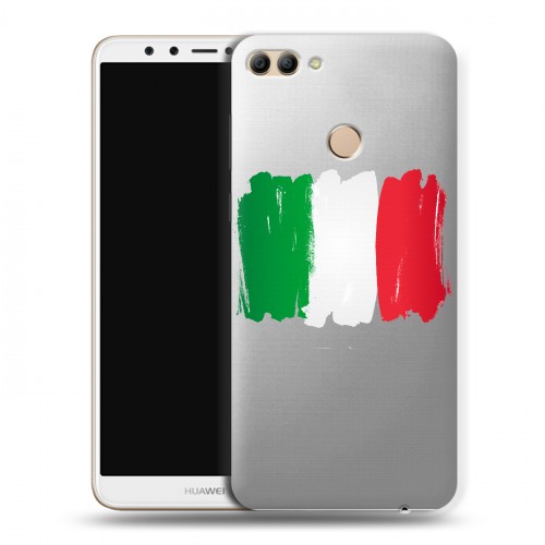 Полупрозрачный дизайнерский пластиковый чехол для Huawei Y9 (2018) Флаг Италии