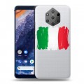Полупрозрачный дизайнерский пластиковый чехол для Nokia 9 PureView Флаг Италии