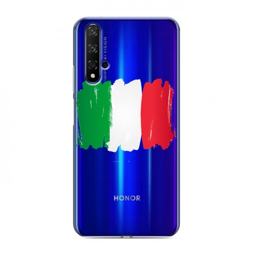 Полупрозрачный дизайнерский пластиковый чехол для Huawei Honor 20 Флаг Италии