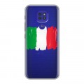 Полупрозрачный дизайнерский силиконовый чехол для Motorola Moto G9 Play Флаг Италии