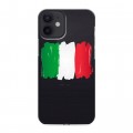 Полупрозрачный дизайнерский пластиковый чехол для Iphone 12 Mini Флаг Италии