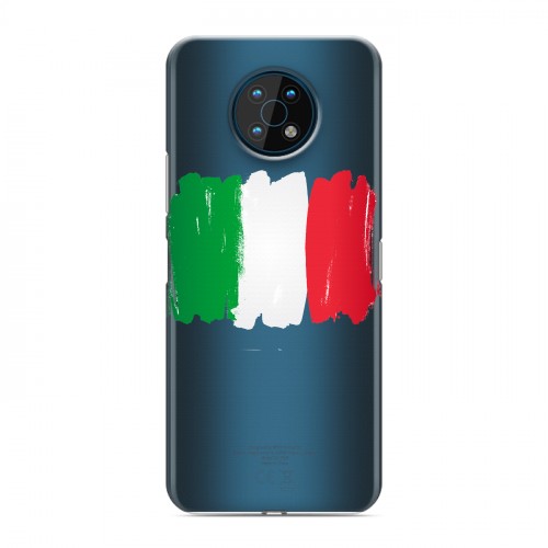 Полупрозрачный дизайнерский пластиковый чехол для Nokia G50 Флаг Италии