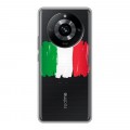 Полупрозрачный дизайнерский силиконовый с усиленными углами чехол для Realme 11 Pro Флаг Италии