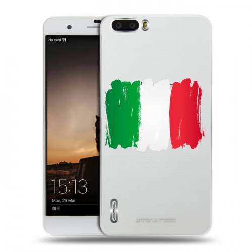 Полупрозрачный дизайнерский силиконовый чехол для Huawei Honor 6 Plus Флаг Италии