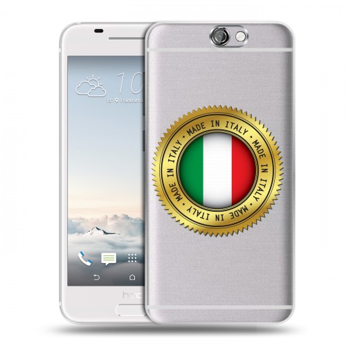 Полупрозрачный дизайнерский силиконовый чехол для HTC One A9 Флаг Италии