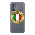 Полупрозрачный дизайнерский силиконовый с усиленными углами чехол для Realme GT Master Edition Флаг Италии