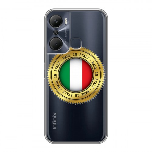 Полупрозрачный дизайнерский пластиковый чехол для Infinix Hot 12 Pro Флаг Италии