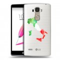 Полупрозрачный дизайнерский силиконовый чехол для LG G4 Stylus Флаг Италии