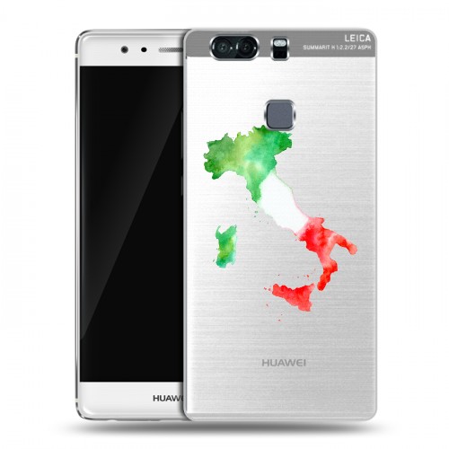 Полупрозрачный дизайнерский пластиковый чехол для Huawei P9 Plus Флаг Италии