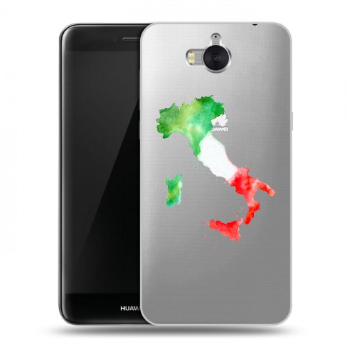 Полупрозрачный дизайнерский пластиковый чехол для Huawei Y5 (2017) Флаг Италии