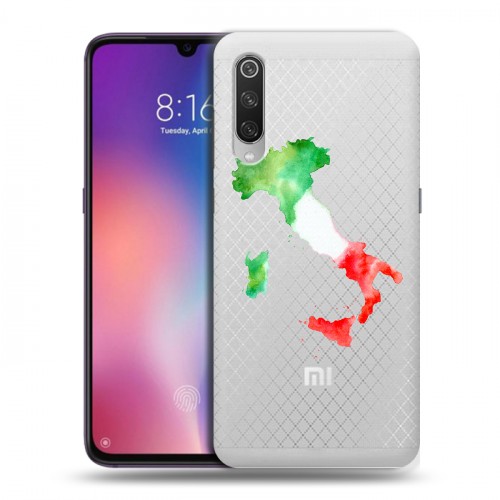 Полупрозрачный дизайнерский силиконовый с усиленными углами чехол для Xiaomi Mi9 Флаг Италии