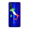 Полупрозрачный дизайнерский пластиковый чехол для Huawei Honor 20 Флаг Италии