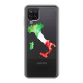 Полупрозрачный дизайнерский силиконовый чехол для Samsung Galaxy A12 Флаг Италии