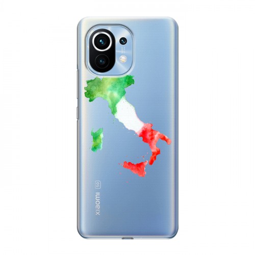 Полупрозрачный дизайнерский пластиковый чехол для Xiaomi Mi 11 Флаг Италии