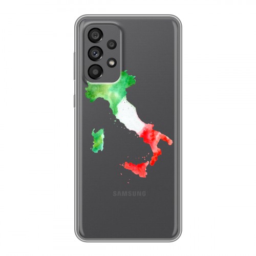 Полупрозрачный дизайнерский пластиковый чехол для Samsung Galaxy A73 5G Флаг Италии