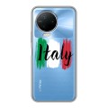 Полупрозрачный дизайнерский силиконовый чехол для Infinix Note 12 Pro Флаг Италии
