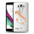 Полупрозрачный дизайнерский пластиковый чехол для LG G4 S Флаг Италии