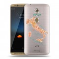 Полупрозрачный дизайнерский пластиковый чехол для ZTE Axon 7 Флаг Италии