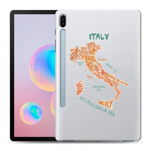 Полупрозрачный дизайнерский силиконовый чехол для Samsung Galaxy Tab S6 Флаг Италии