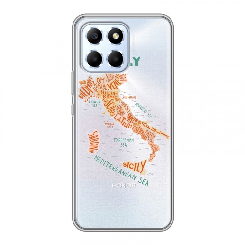 Полупрозрачный дизайнерский силиконовый чехол для Huawei Honor X6 Флаг Италии