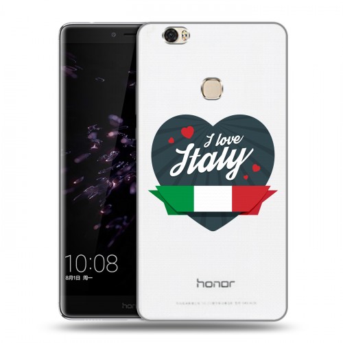 Полупрозрачный дизайнерский пластиковый чехол для Huawei Honor Note 8 Флаг Италии