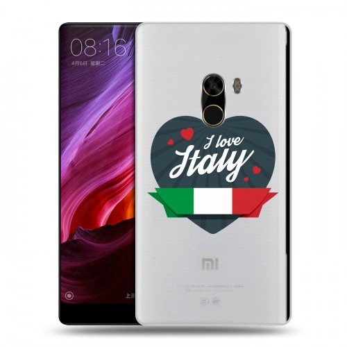 Полупрозрачный дизайнерский пластиковый чехол для Xiaomi Mi Mix Флаг Италии