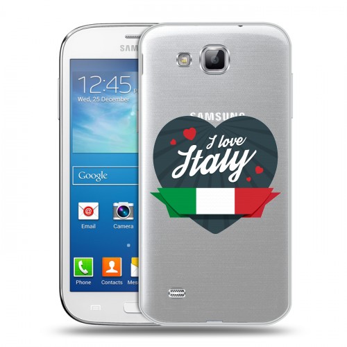 Полупрозрачный дизайнерский пластиковый чехол для Samsung Galaxy Premier Флаг Италии