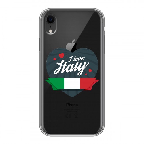 Полупрозрачный дизайнерский пластиковый чехол для Iphone Xr Флаг Италии