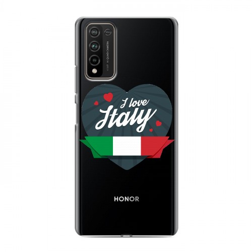 Полупрозрачный дизайнерский пластиковый чехол для Huawei Honor 10X Lite Флаг Италии