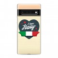 Полупрозрачный дизайнерский силиконовый с усиленными углами чехол для Google Pixel 6 Pro Флаг Италии