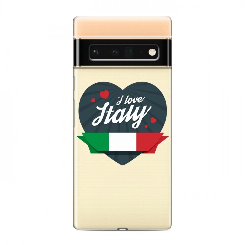 Полупрозрачный дизайнерский силиконовый чехол для Google Pixel 6 Pro Флаг Италии