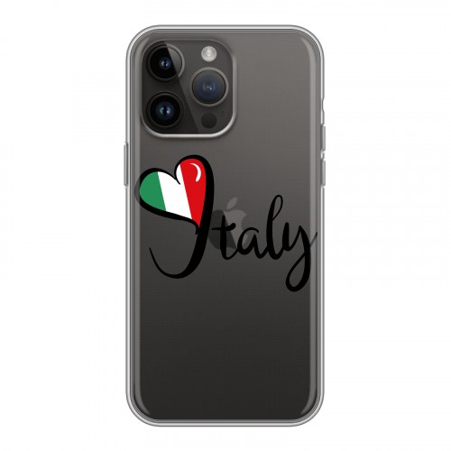 Полупрозрачный дизайнерский пластиковый чехол для Iphone 14 Pro Max Флаг Италии
