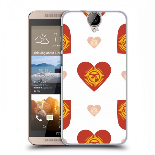 Дизайнерский пластиковый чехол для HTC One E9+ флаг Киргизии