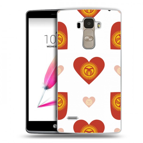 Дизайнерский силиконовый чехол для LG G4 Stylus флаг Киргизии