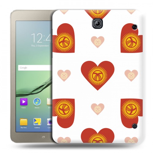 Дизайнерский силиконовый чехол для Samsung Galaxy Tab S2 8.0 флаг Киргизии