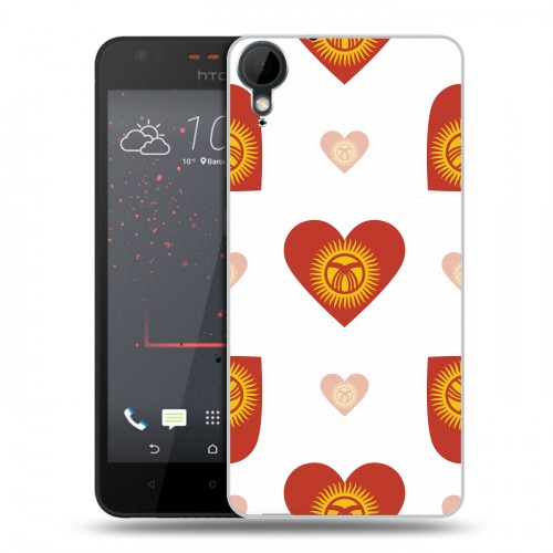 Дизайнерский пластиковый чехол для HTC Desire 825 флаг Киргизии