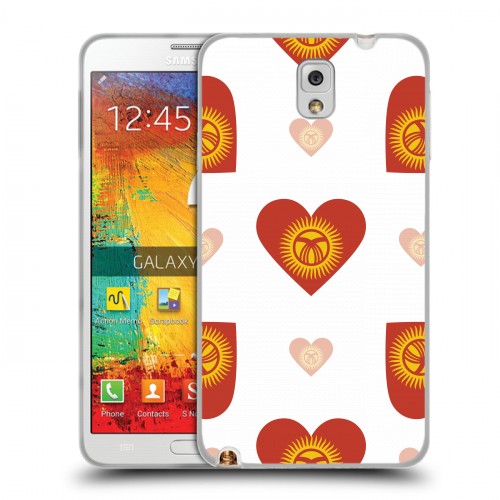 Дизайнерский пластиковый чехол для Samsung Galaxy Note 3 флаг Киргизии