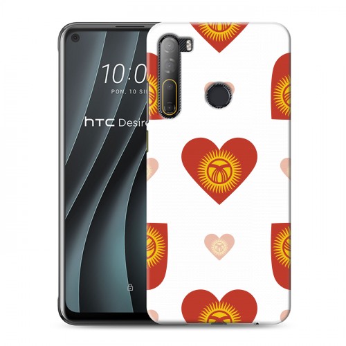 Дизайнерский силиконовый чехол для HTC Desire 20 Pro флаг Киргизии