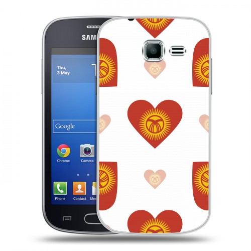 Дизайнерский пластиковый чехол для Samsung Galaxy Trend Lite флаг Киргизии