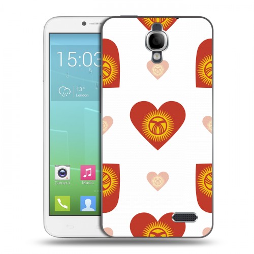 Дизайнерский силиконовый чехол для Alcatel One Touch Idol флаг Киргизии