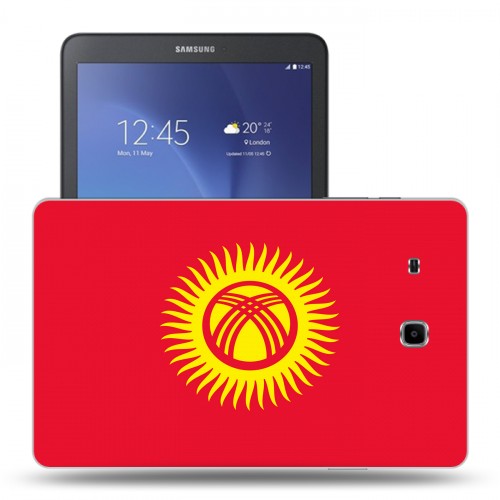 Дизайнерский силиконовый чехол для Samsung Galaxy Tab E 9.6 флаг Киргизии